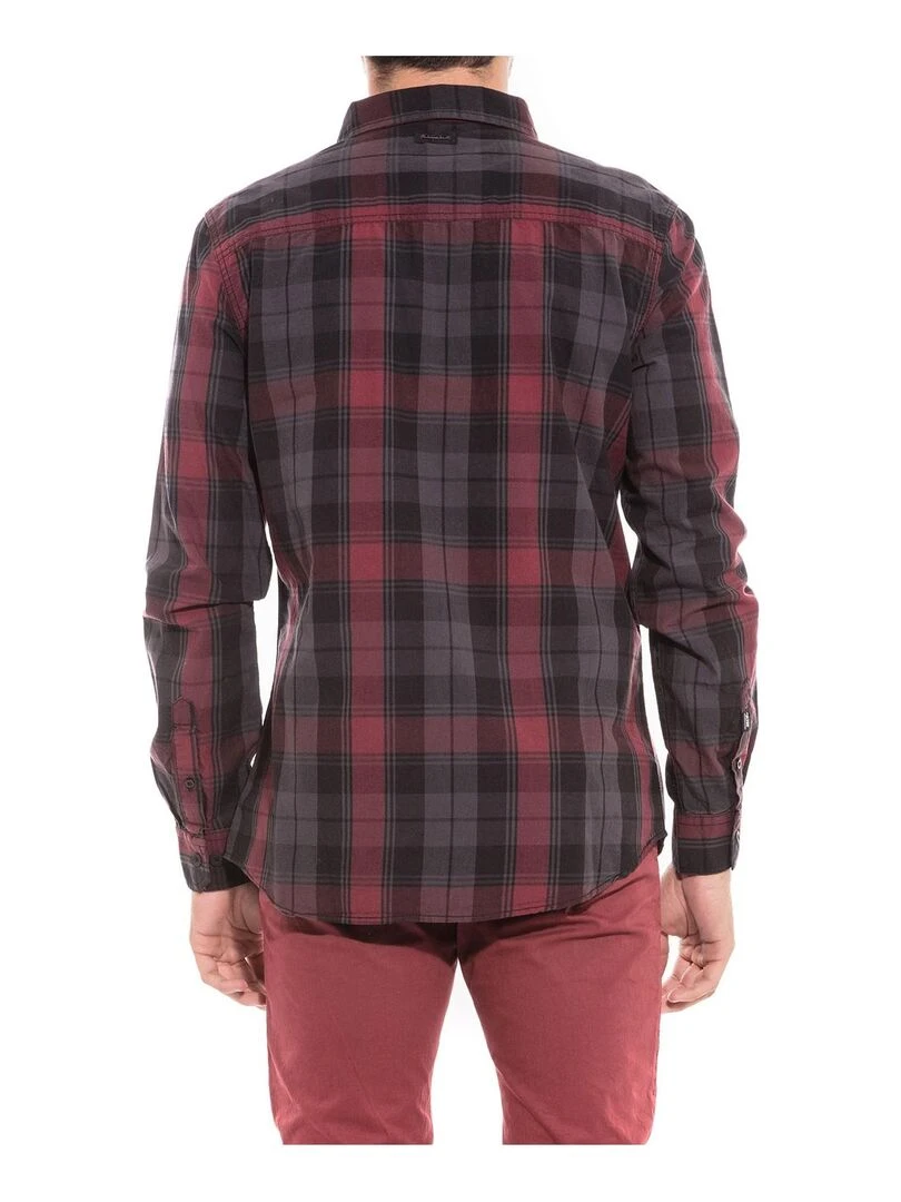 Chemise manches longues carreaux TOLYMAR Noir