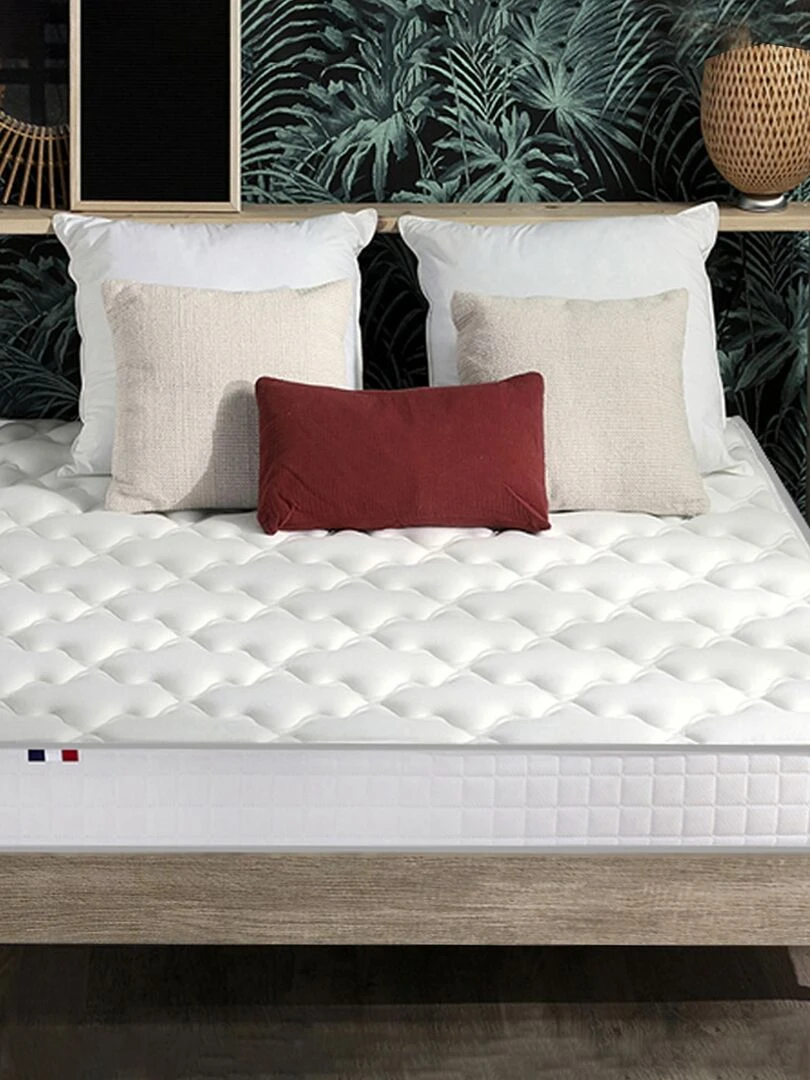 Ensemble Matelas Mousse à Mémoire de forme et mousse HR Zenith Sommier KIT Couleur Chêne clair    Marron clair
