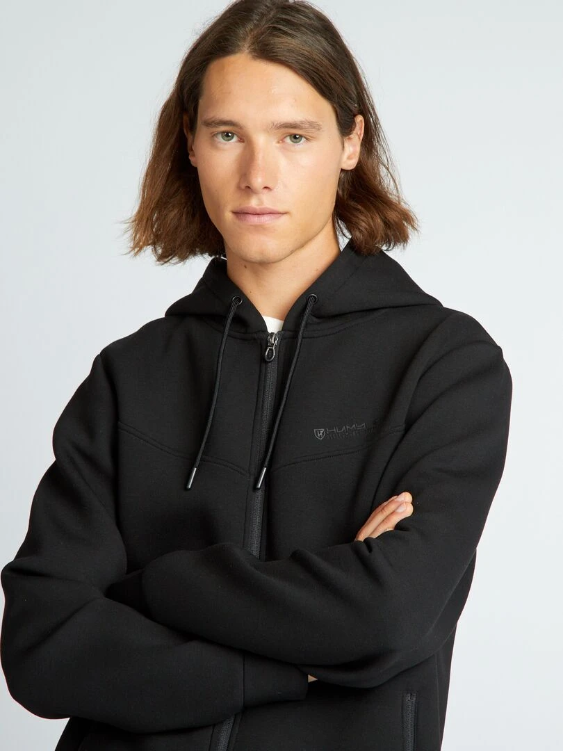 Sweat néoprène à capuche   Noir