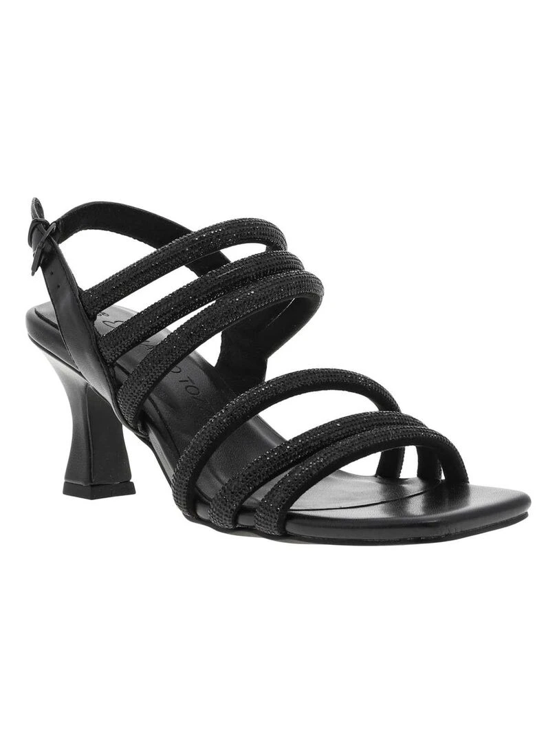 MARCO TOZZI Nu pieds talon entonnoir Noir