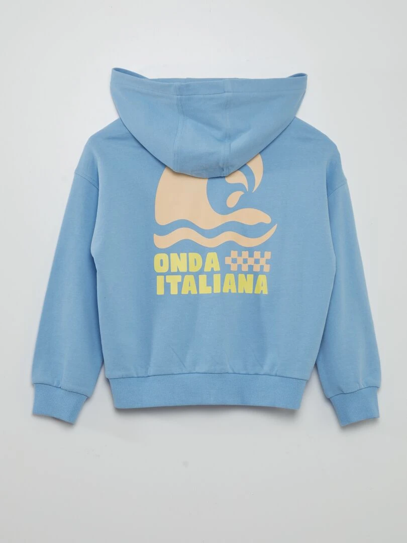 Sweat zippé à capuche   Grafik Edition   Bleu