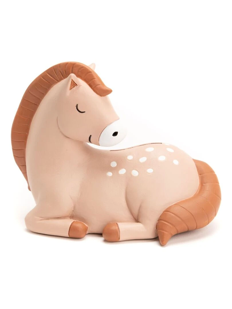 Tirelire cheval (13 cm) Beige