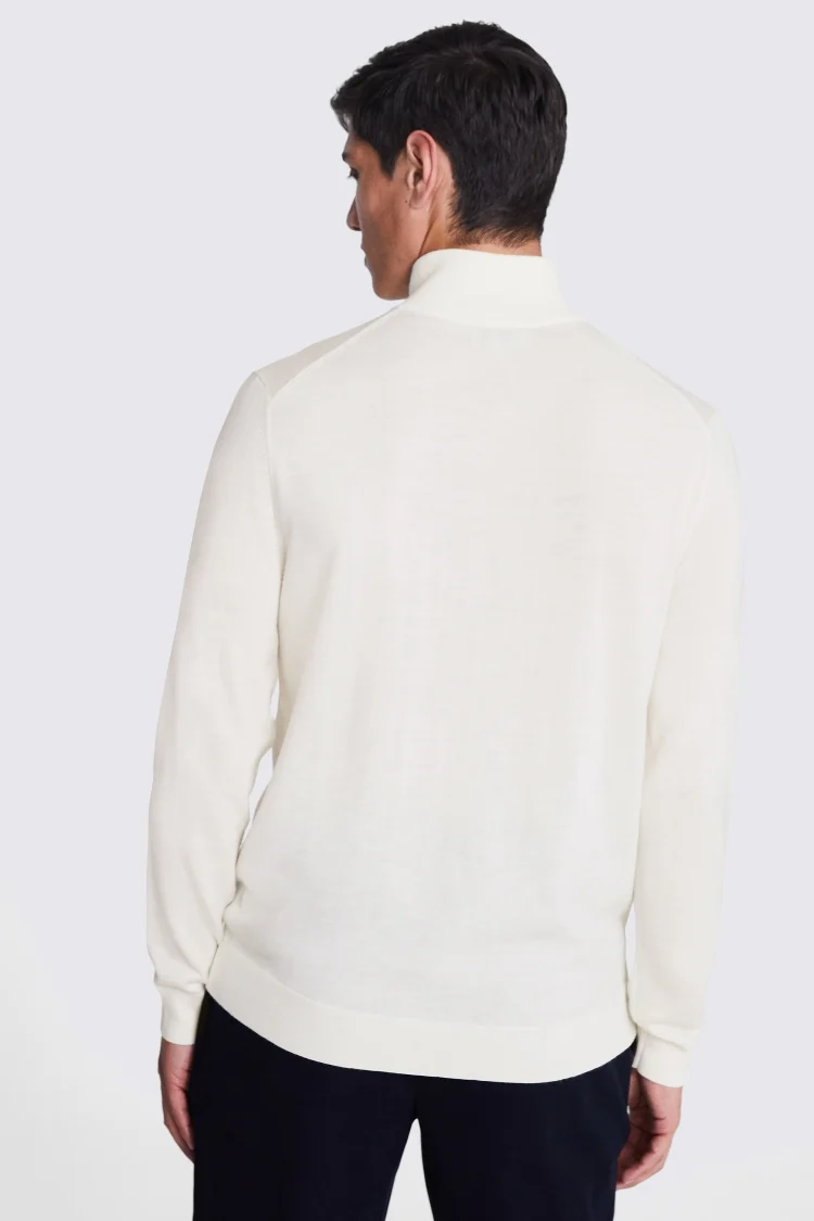 Navy Merino Crew Neck Jumper   Buy Online at Moss
