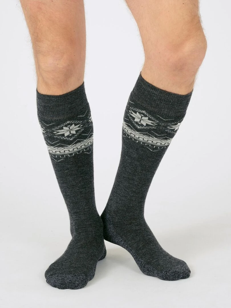 Chaussettes de ski mixtes Thermolactyl Damart Gris chiné