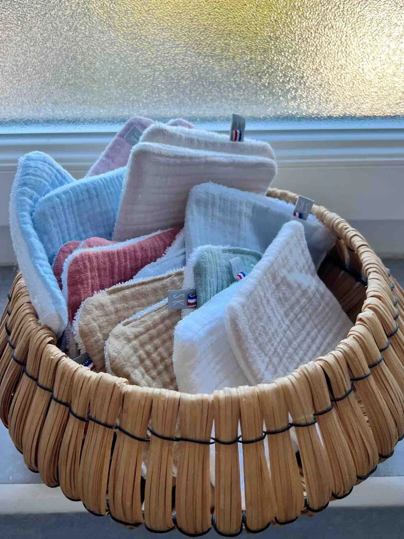 Lot De 8 Lingettes Lavables  Semainier En Gaze De Coton  Jeanne   N/A
