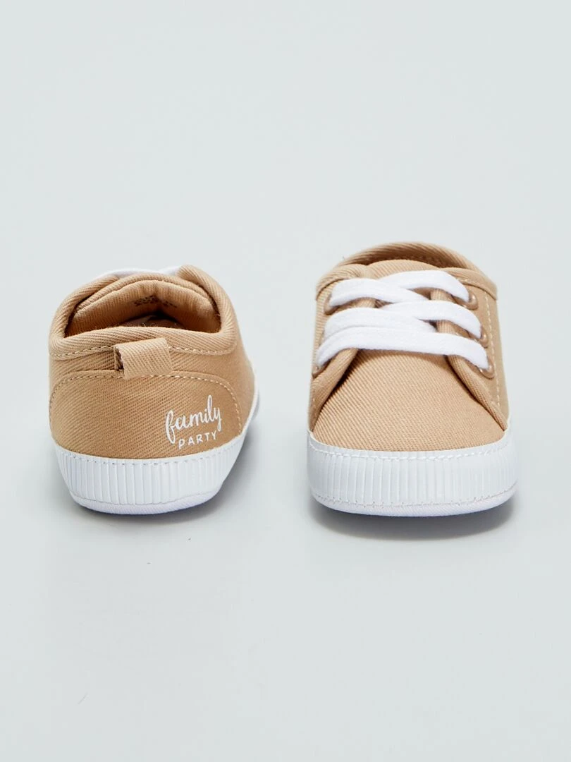 Baskets basses en coton   Beige