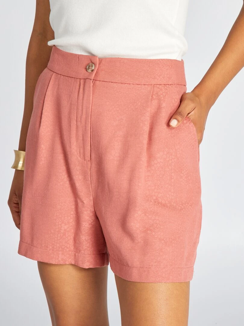 Short effet satiné   Rose