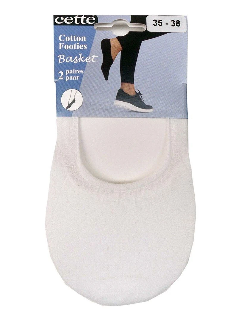 Cette   Lot de 2 paires de chaussettes basses spéciales Basket   Blanc