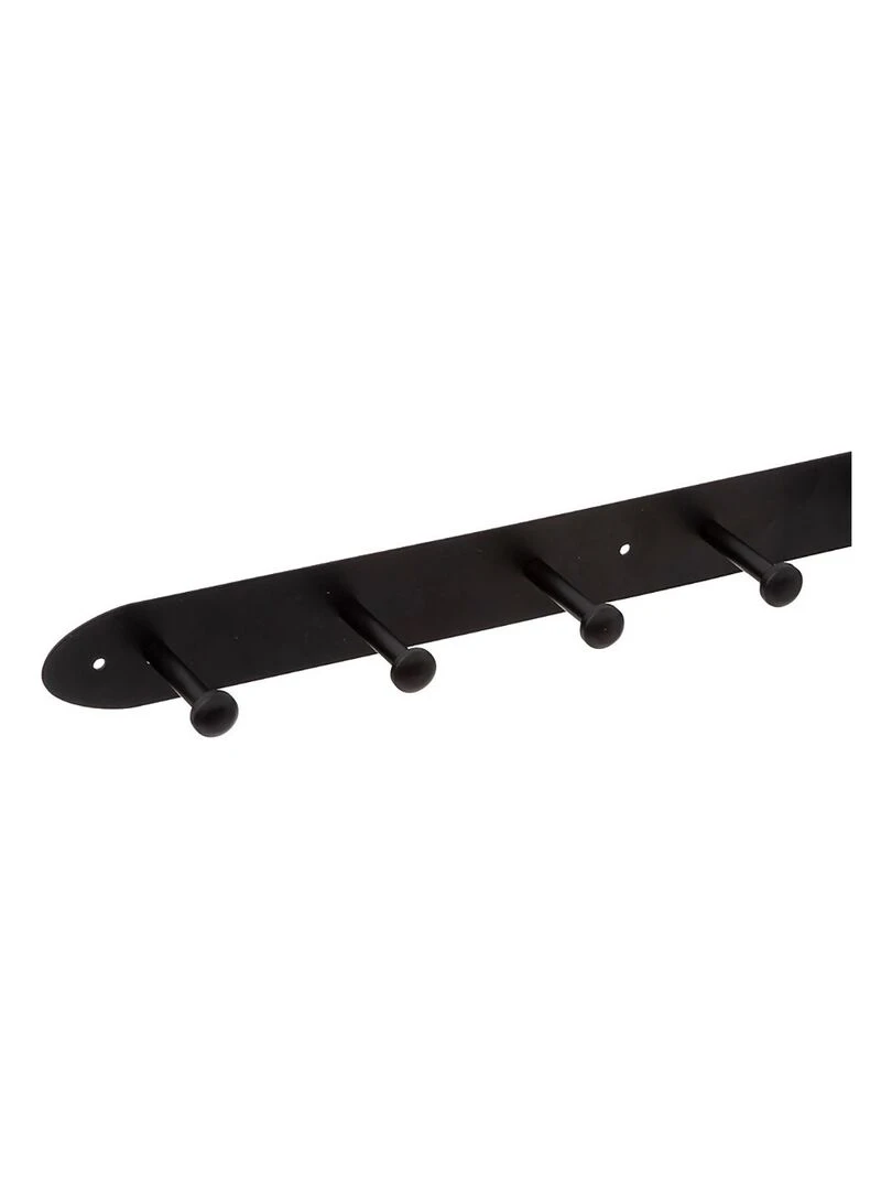 Patère métal 6 têtes noir Noir