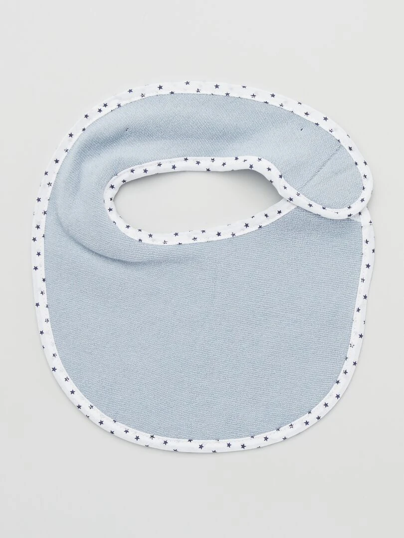 Lot de 7 bavoirs éponge à scratch   Bleu marine