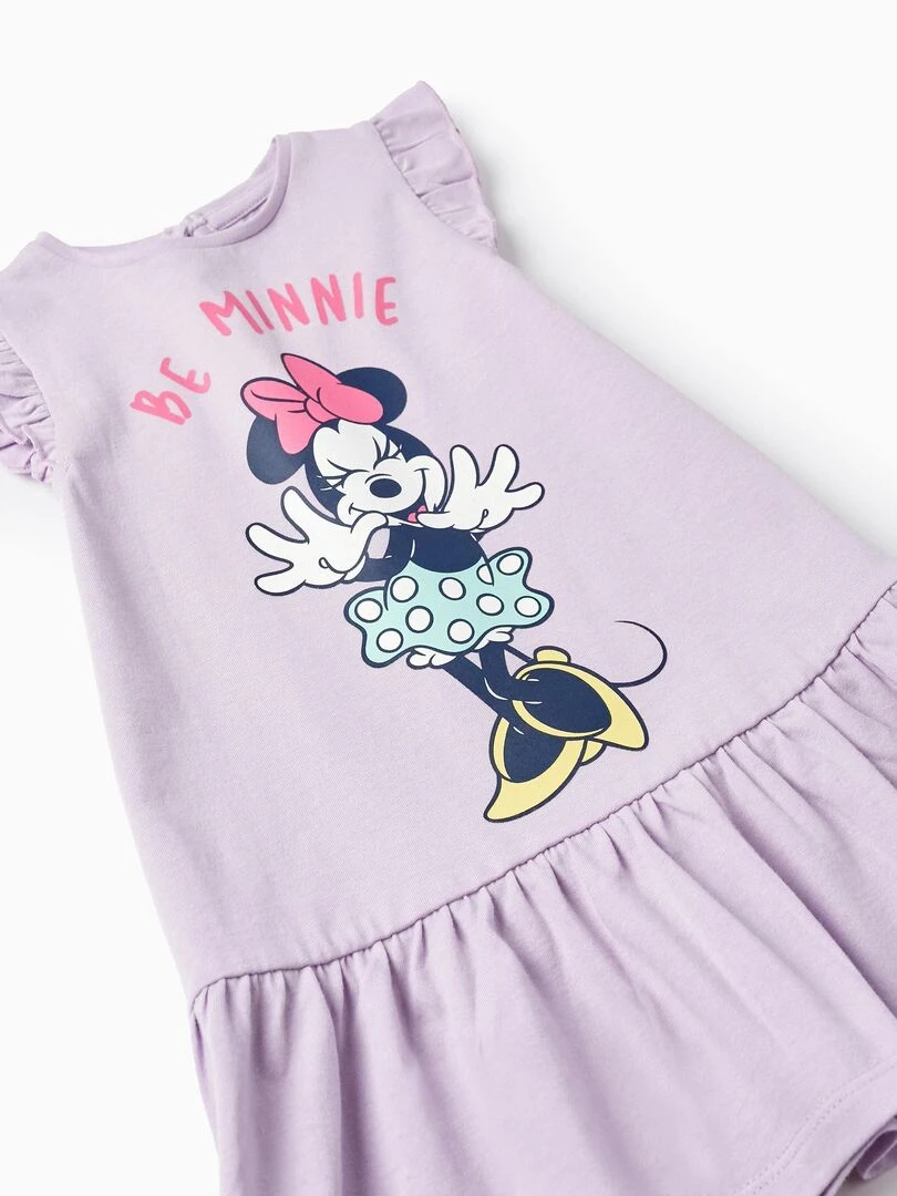 Robe en coton pour bébé fille 'Minnie Mouse'  MINNIE   Mauve