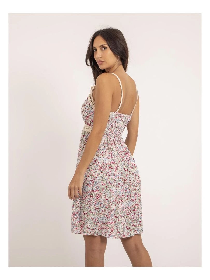 Robe courte motifs IBASS Rose