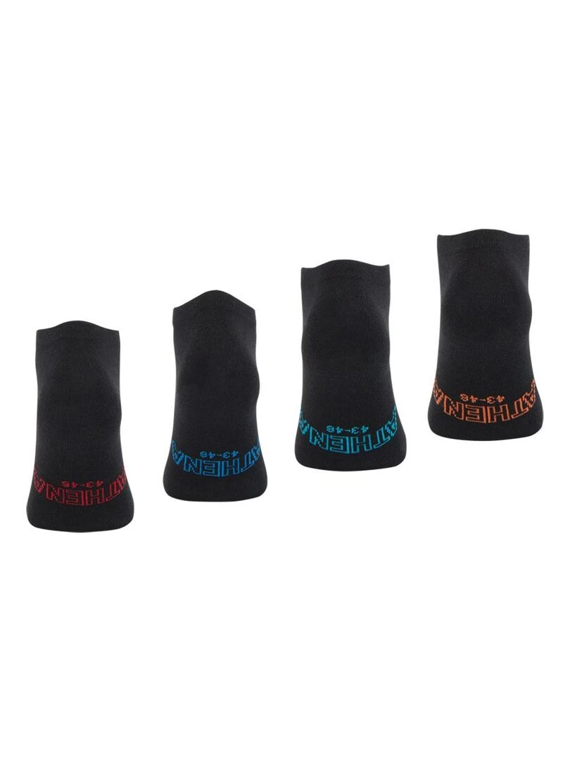 Lot de 4 paires de socquettes low cut Eco Pack   Noir