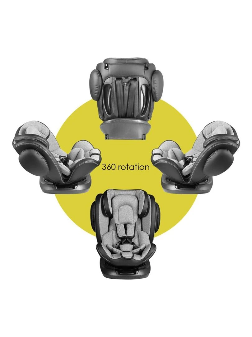 Siège auto bébé  pivotant Aviator SPS ISOFIX  groupe 0+/1/2/3 (0 36kg)  2023   Gris clair