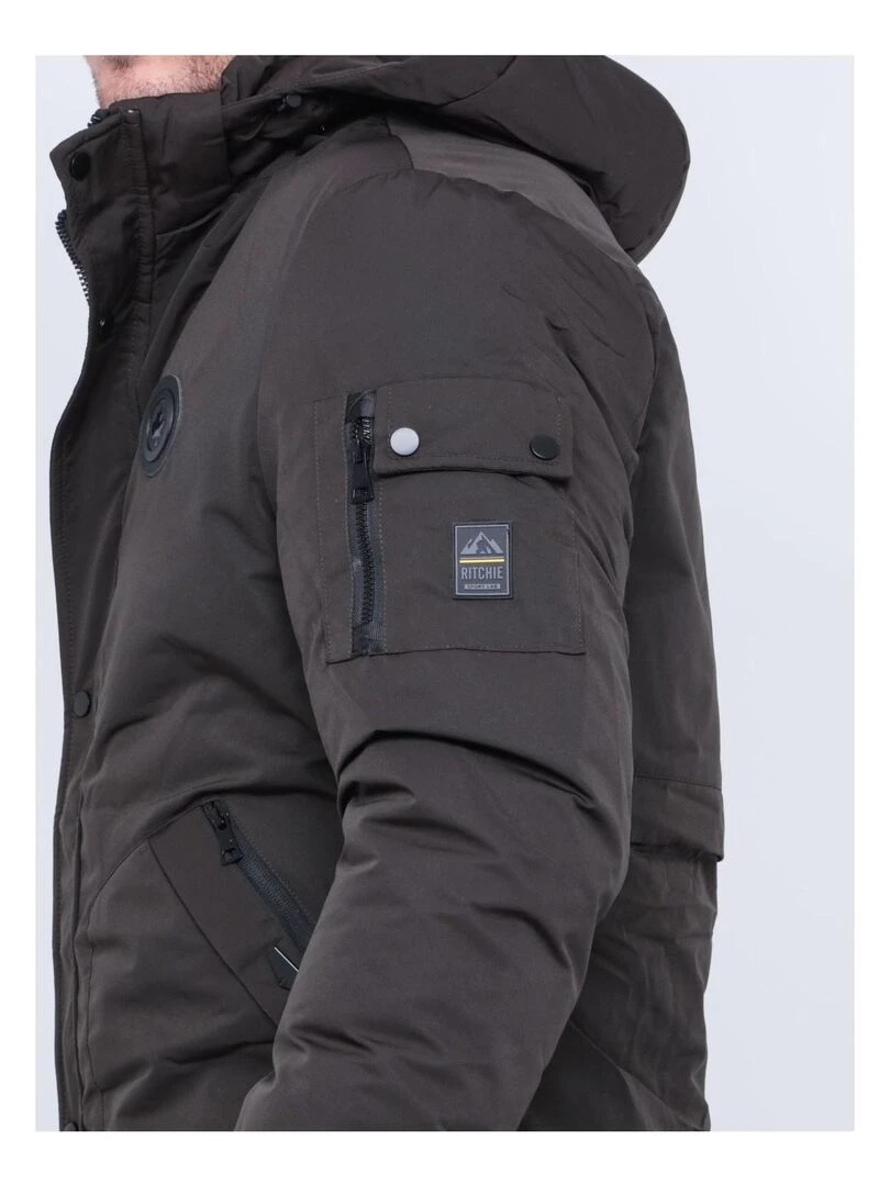 Parka mi longue capuche ZATOICHA   Vert