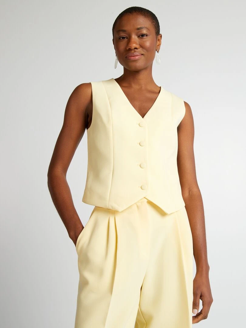 Gilet de costume coloré Jaune