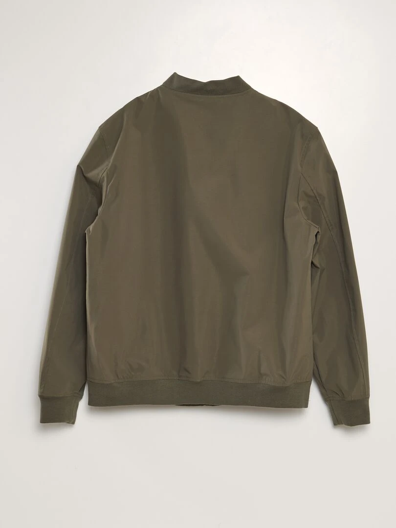 Blouson avec col ras du cou Kaki