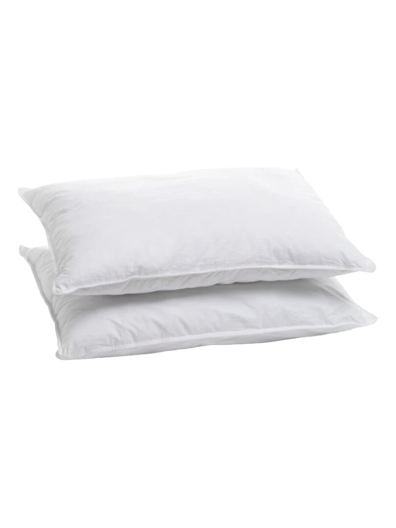 Bleu Câlin Lots de 2 oreillers moelleux volume Blanc