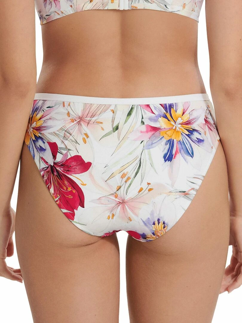 Bas maillot slip de bain taille haute Tunis Blanc
