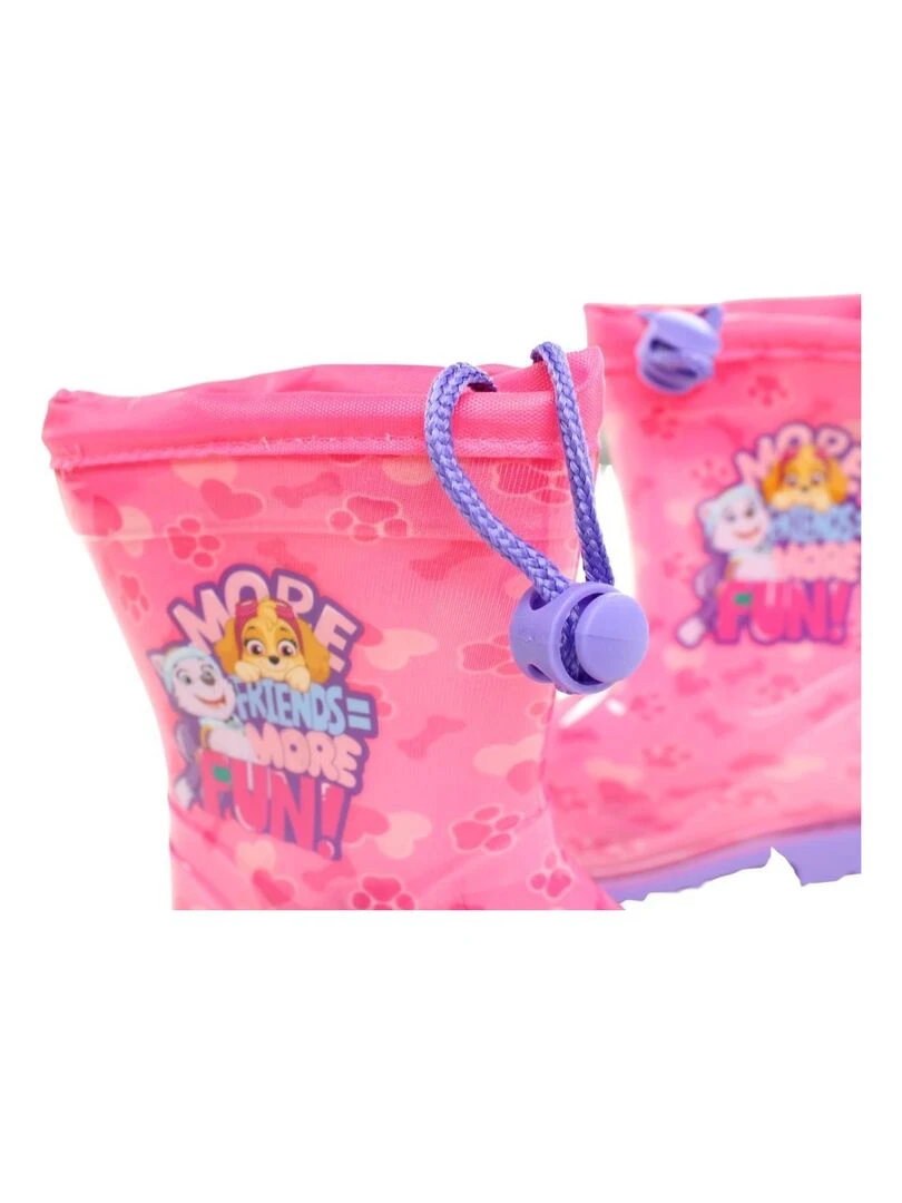 La Pat' Patrouille   Bottes fille imprimé La Pat' Patrouille   Rose