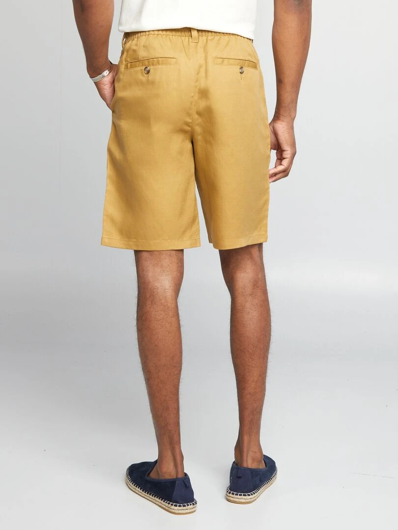 Bermuda en lin   Marron clair