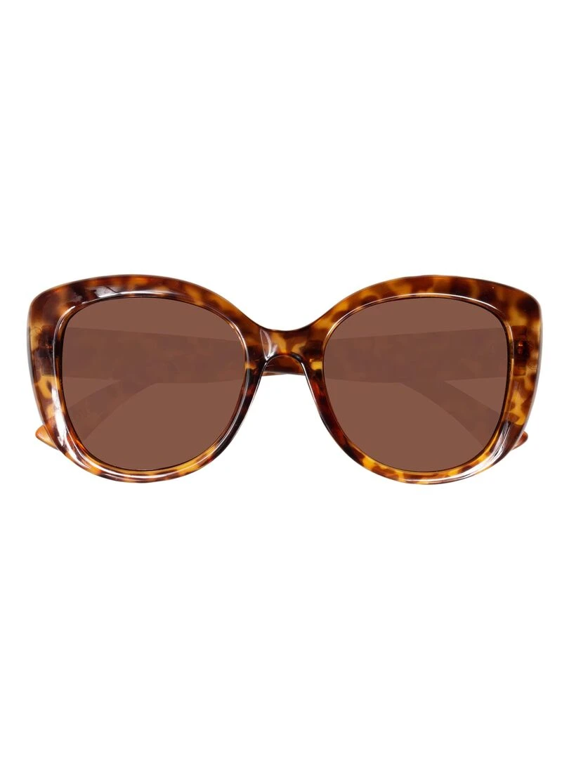 Lunettes de soleil Femme Papillon Ecaille Marron