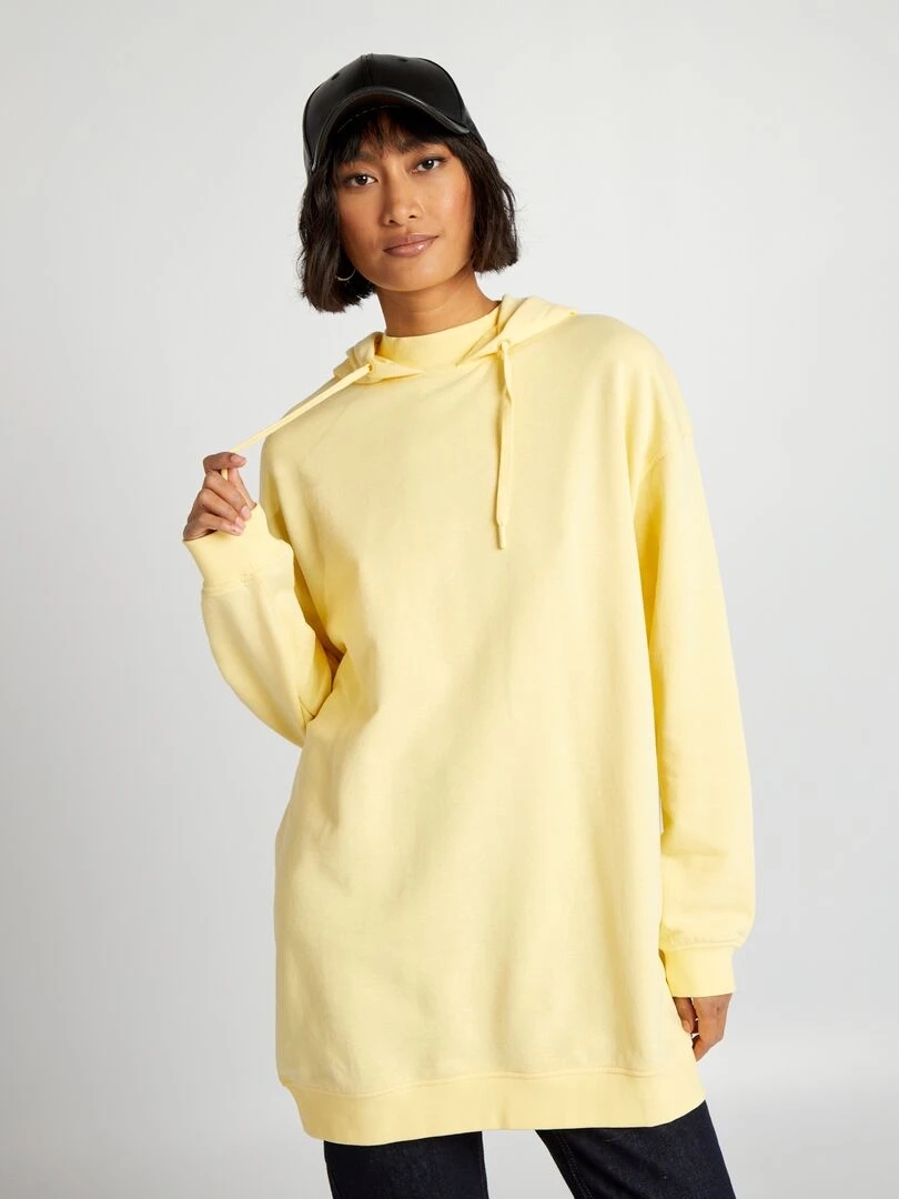 Sweat léger à capuche   Jaune