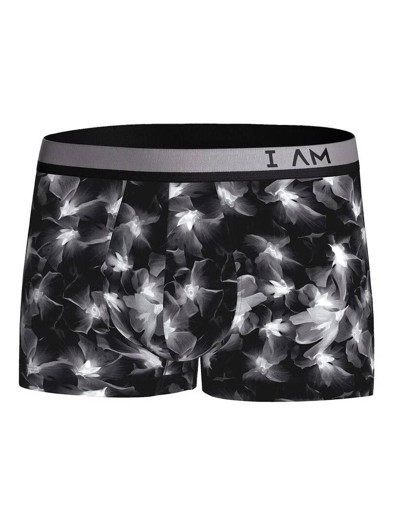 Boxer en lyocell motifs floraux monochrome Solar   Noir