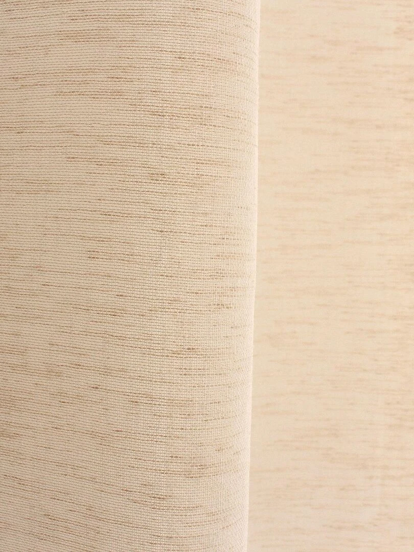 Voilage tamisant à l'aspect lin   Ecru