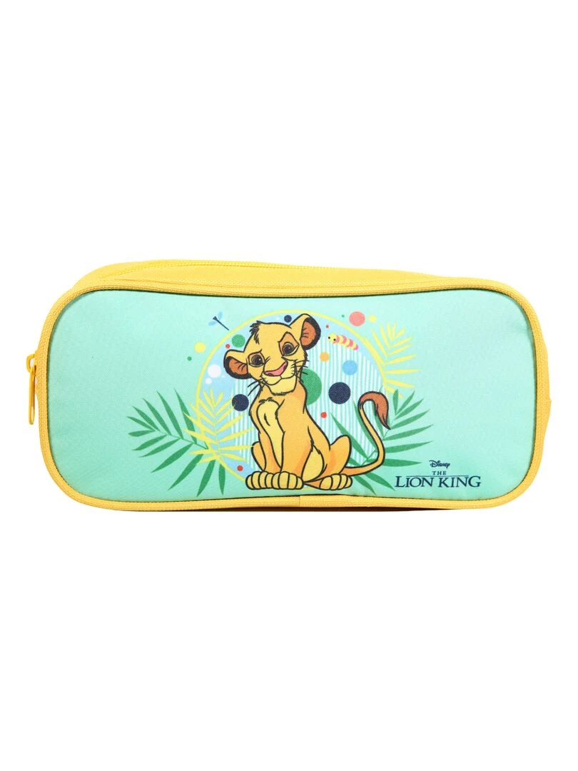 BAGTROTTER Trousse scolaire rectangulaire Le Roi Lion Verte Vert