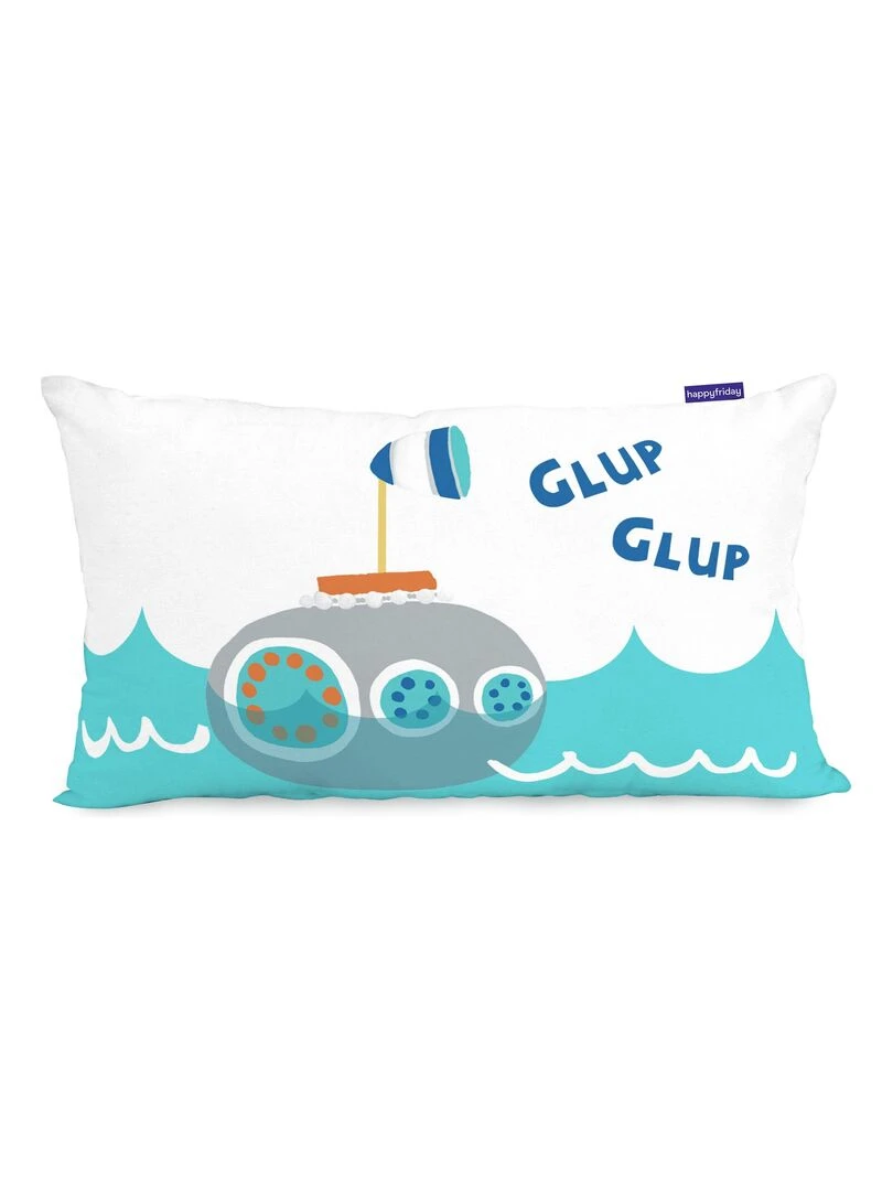 Housse de coussin Sea life "Happyfriday"   Blanc