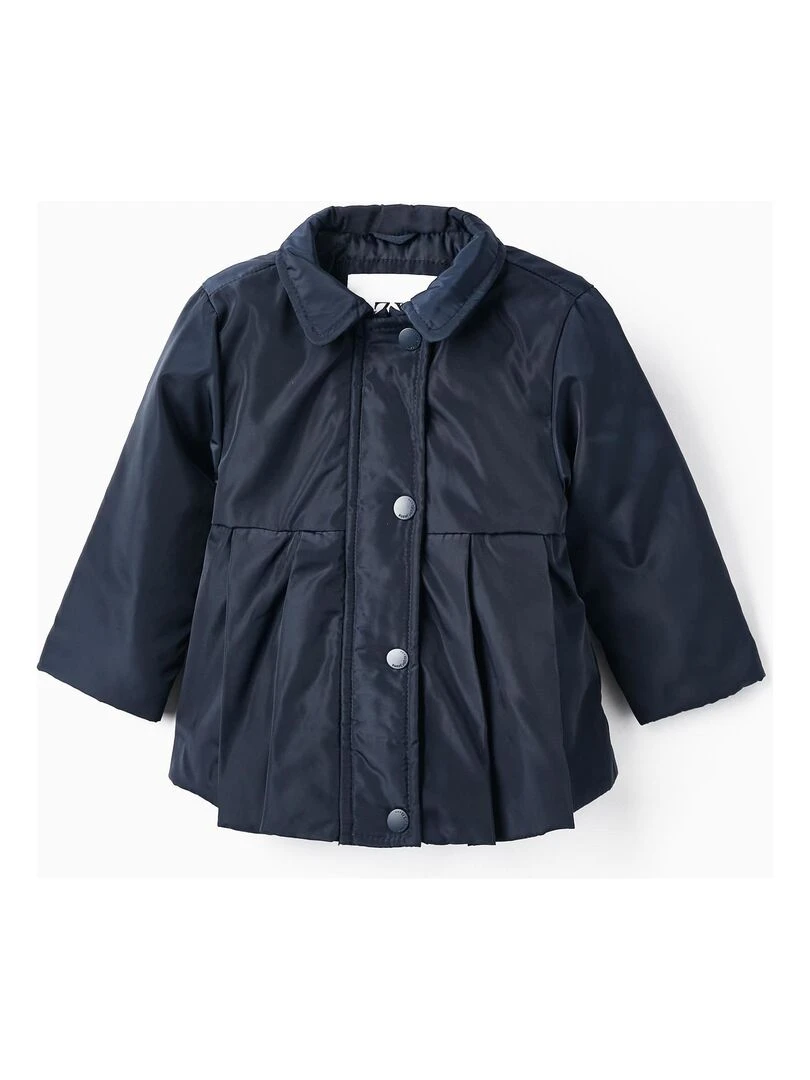 Parka à capuche maxi nature 'Zippy' Bleu foncé