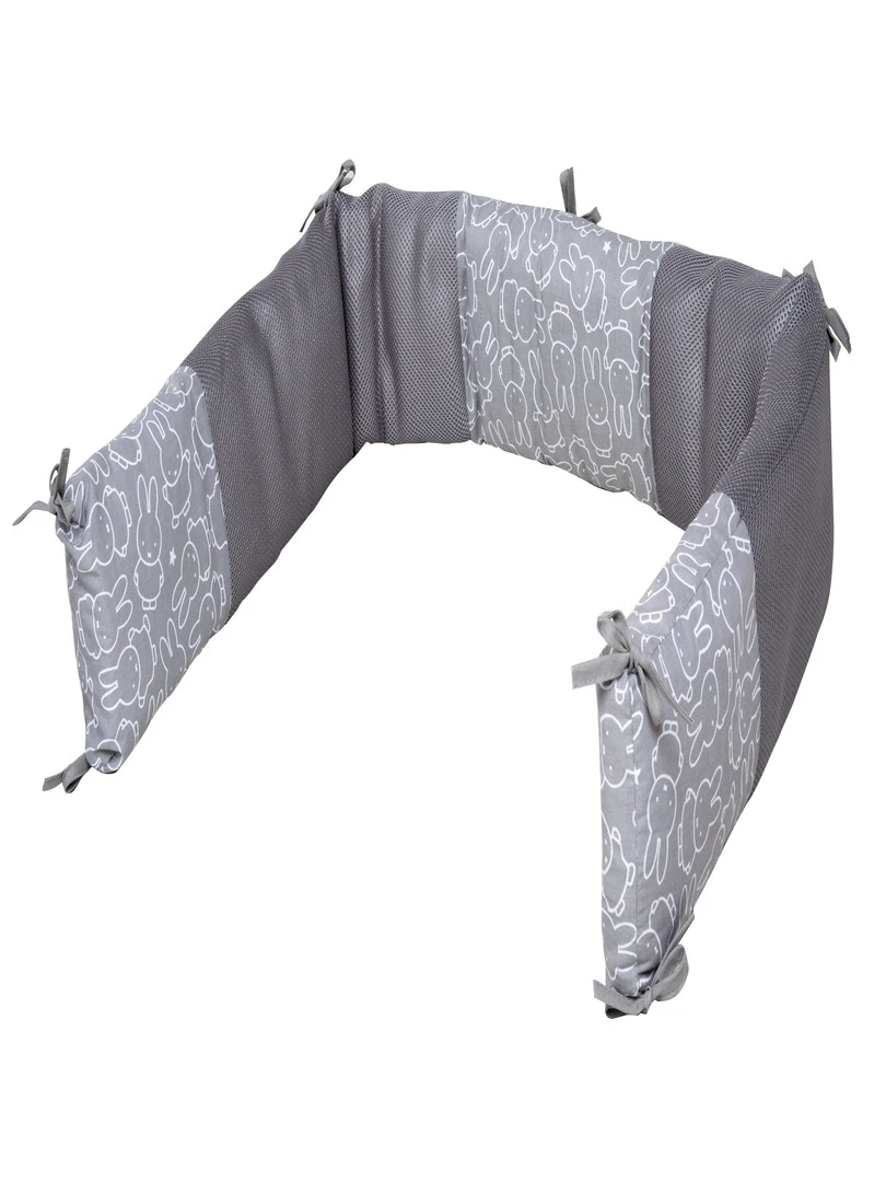 ROBA Tour de Lit Bébé safe asleep® Easy Air "miffy®" Gris Gris