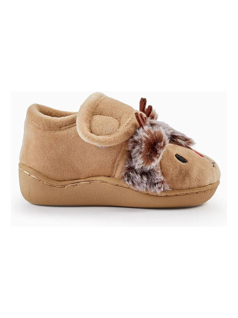 Chaussons pour bébé 'Renne Rodolphe Noël' NOËL Beige foncé