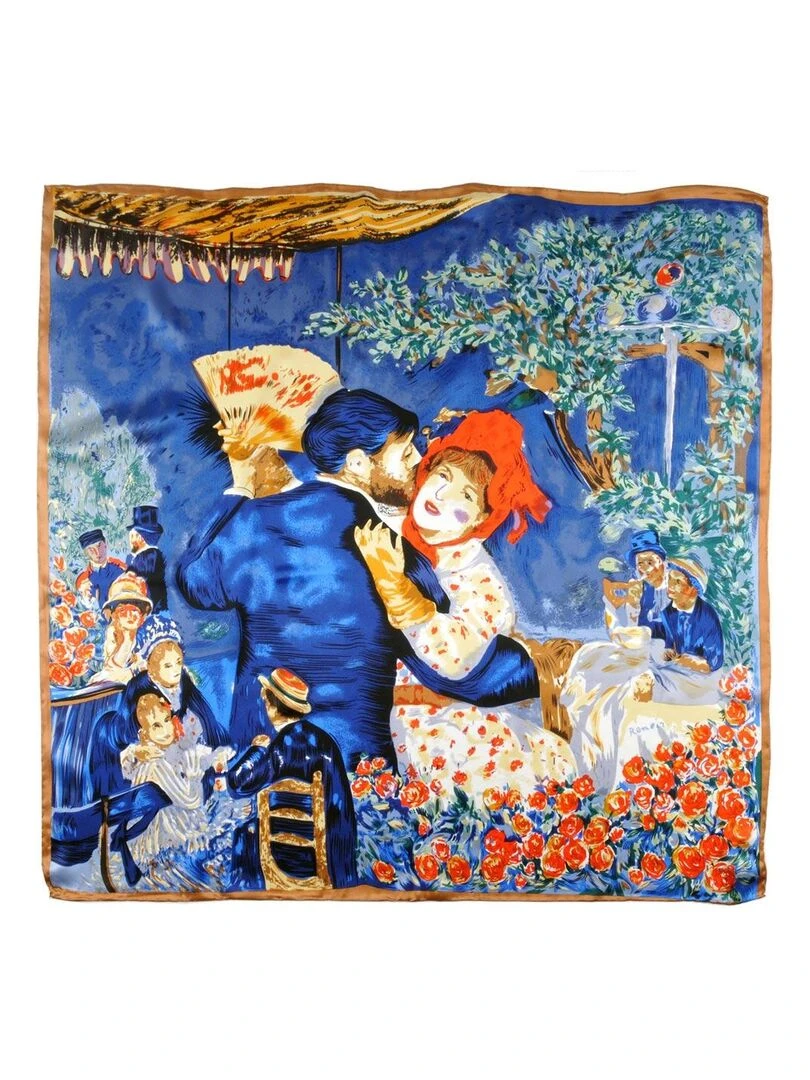 Carré de soie Renoir "Danse à la campagne" Multicolore