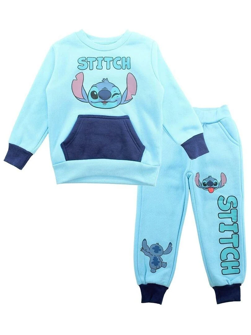Disney Ensemble Sweat pantalon garçon Imprimé Lilo Et Stitch Bleu