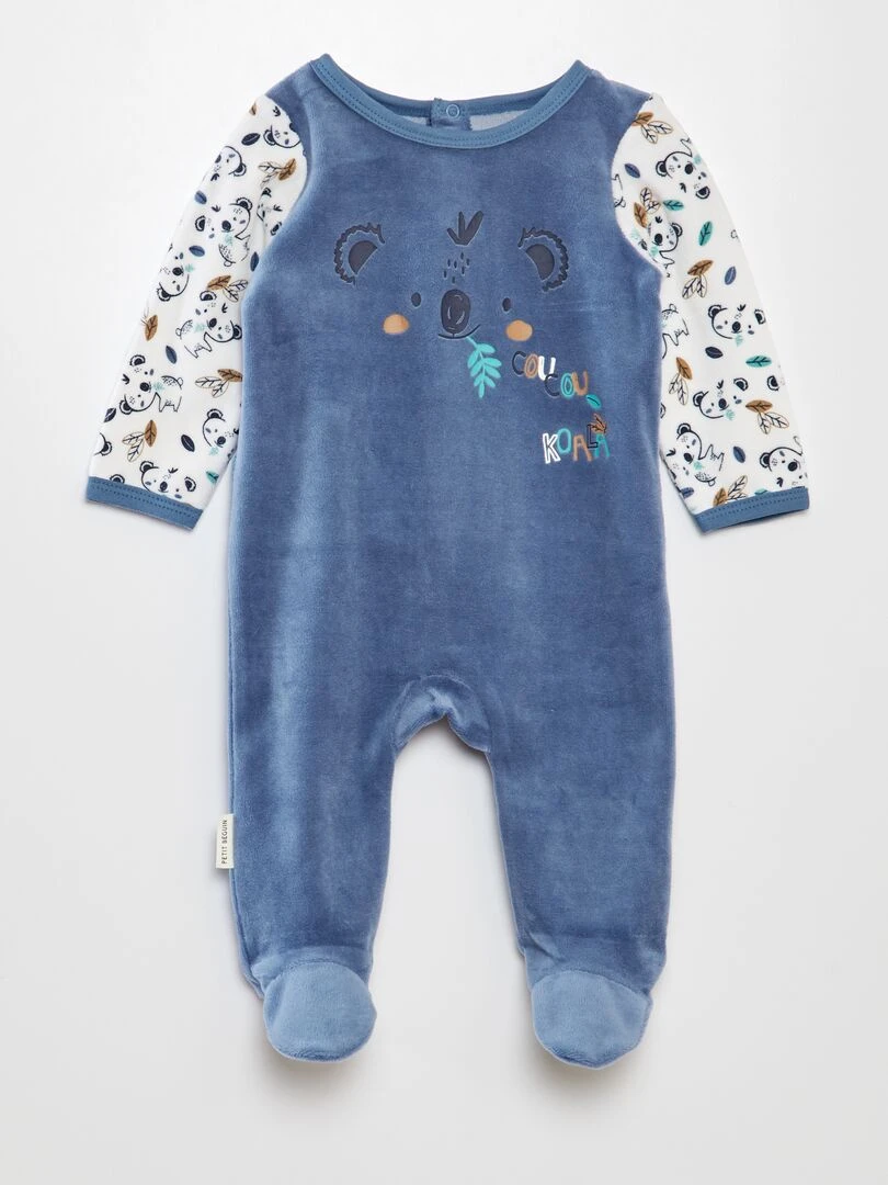 Pyjama en velours koala 'Petit Béguin' Bleu