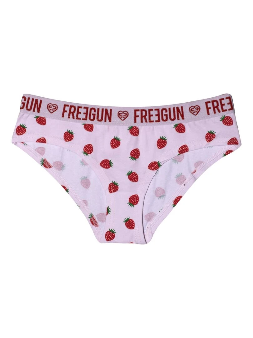 Lot de 3 Boxers coton fille Fruité Freegun   Vert