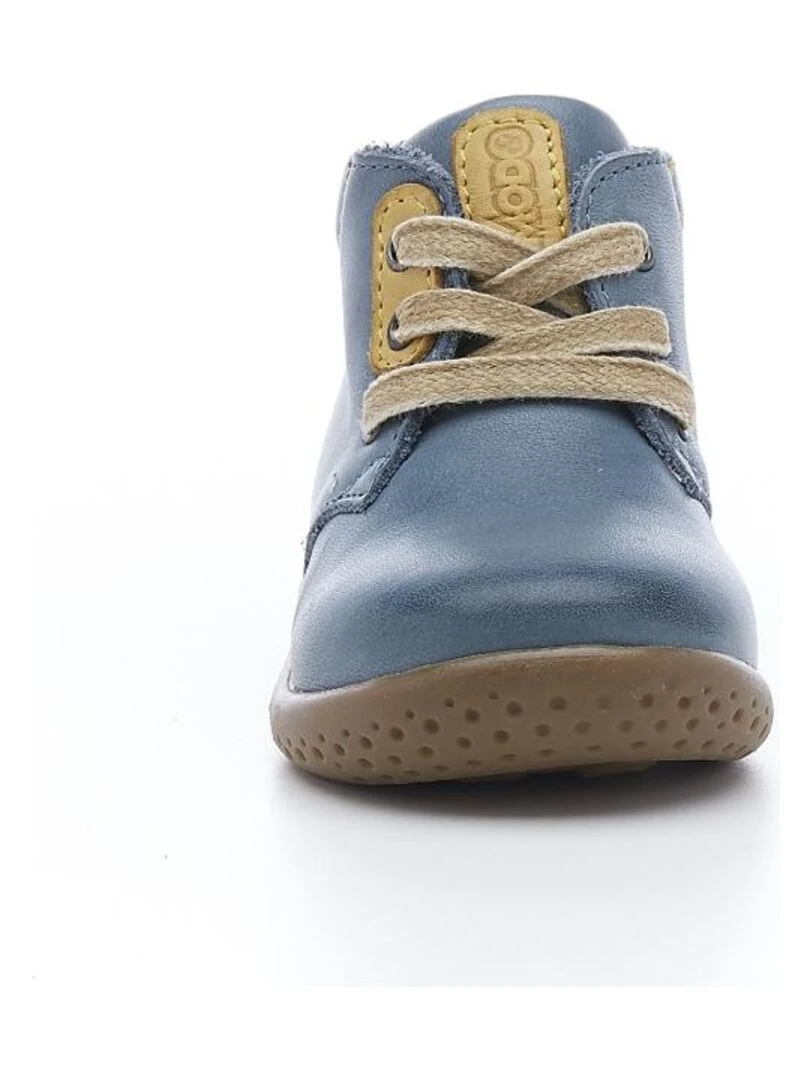 Bottillons Cuir Coboy   Bleu