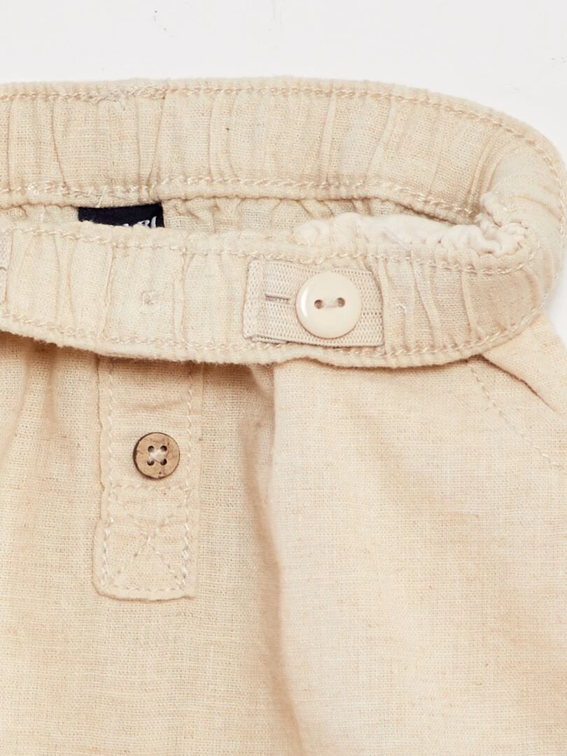 Short en lin mélangé   Ecru