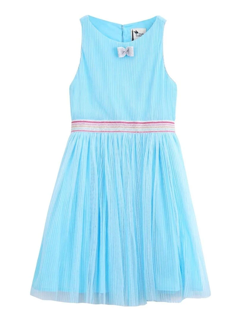 Robe Qui Tourne Fille   Ciel Paillettes  HEPBURN   'LA FAUTE A VOLTAIRE'   Bleu clair