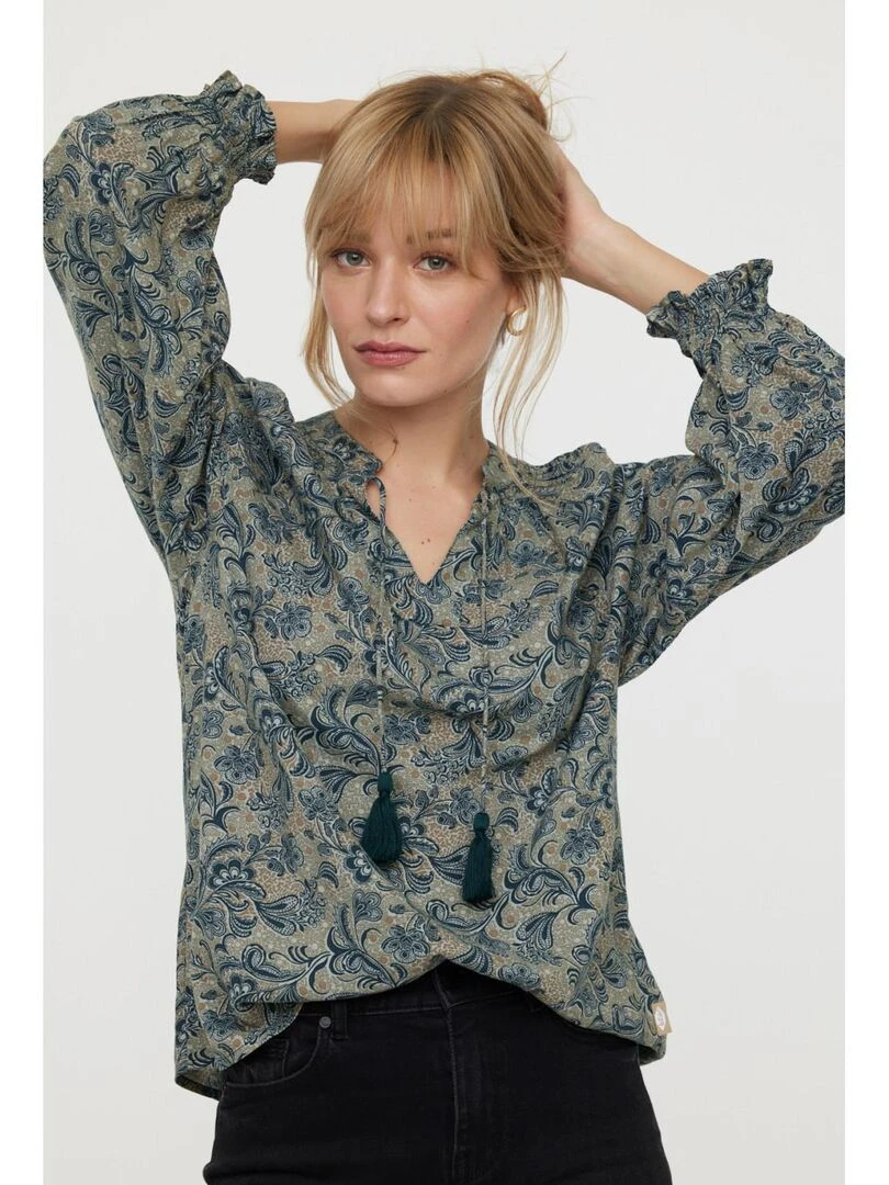 Lee Cooper   Blouse manches longues polyester regular MALYA   Kaki