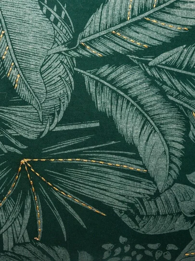 Housse de coussin brodée 40x40 Jungle   Vert