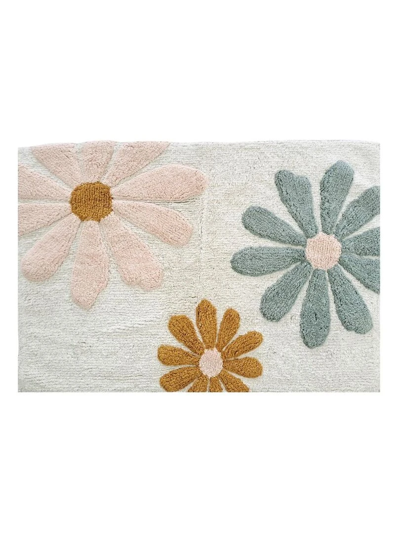 Future Home Tapis enfant en coton tufté blanc et multico Blanc