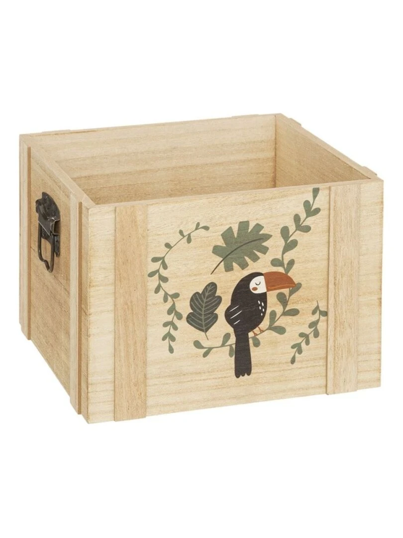 Lot de 3 cagettes bois Jungle   Beige