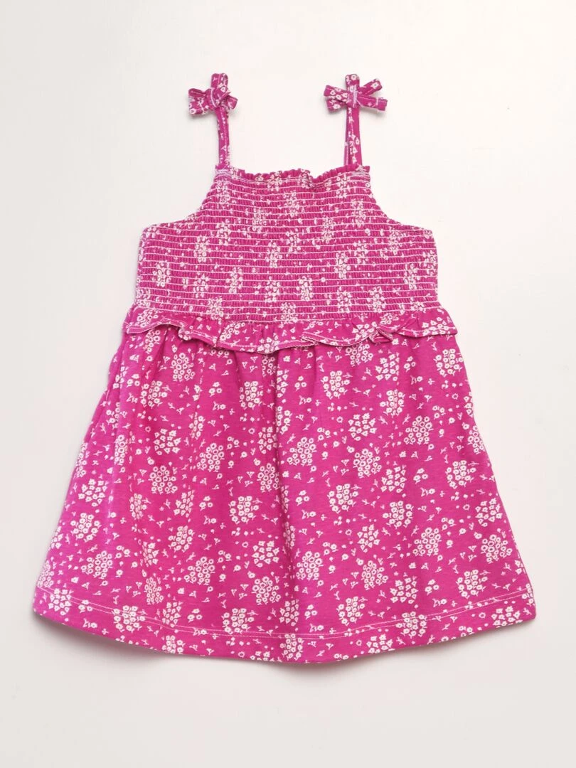 Robe à bretelles avec base volantée ROSE