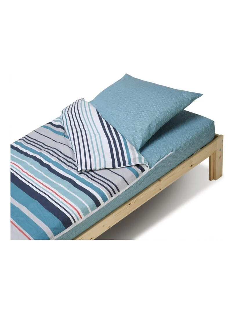 Bleu Câlin Rechange Caradou® Ritmo Parure de Lit Enfant Sans Couette 90x190cm Bleu turquoise