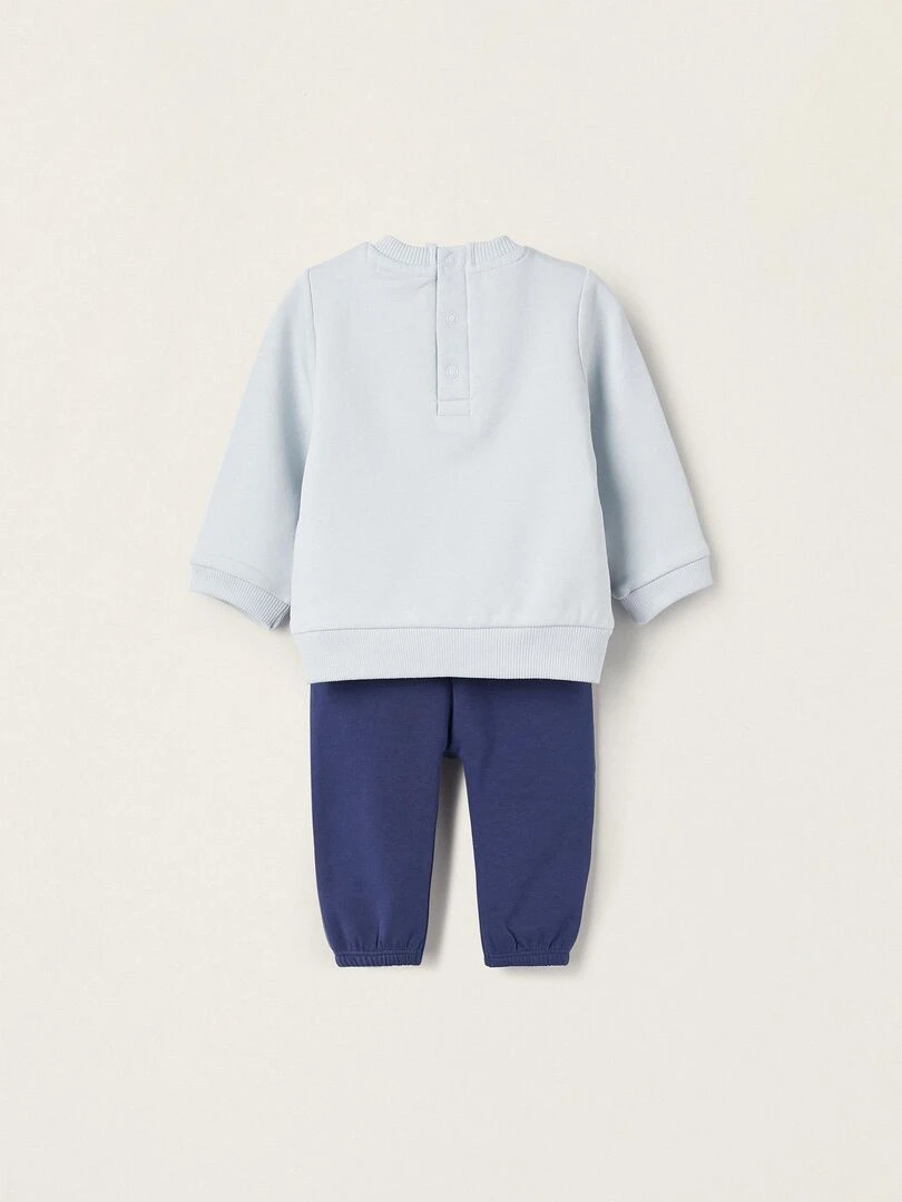 Pull + Pantalon en coton pour nouveau né 'Mickey Mouse' ATLANTIC COMPANY Bleu foncé