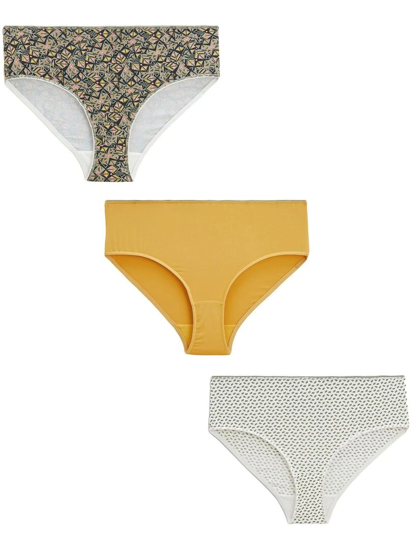 Lot de 3 culottes fille Tanza Jaune