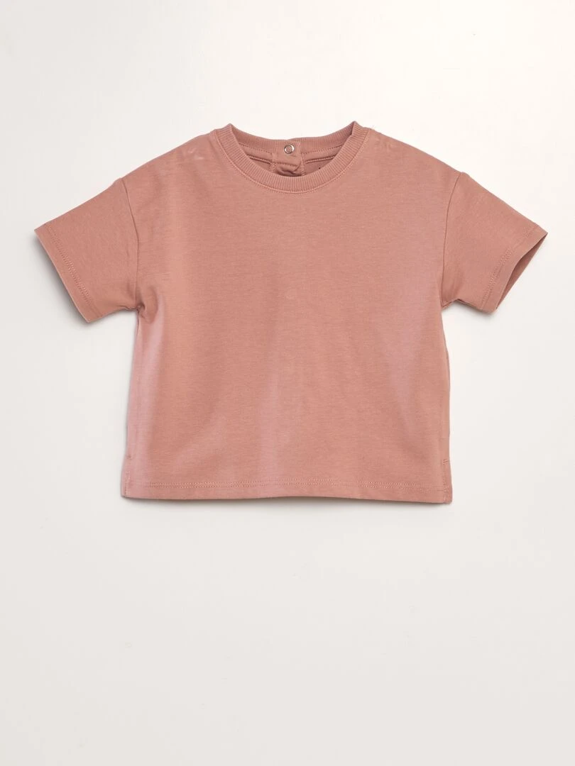 T shirt en coton pressionné au dos Tough Cotton™ Mixte Rose